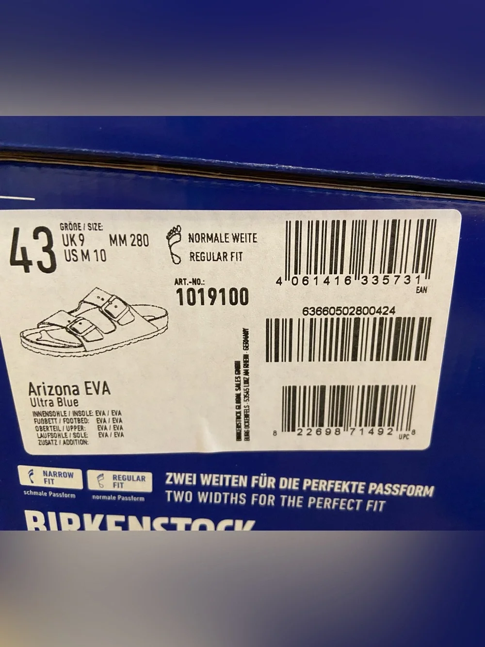 Birkenstock Arizona EVA Sandals Men’s 10